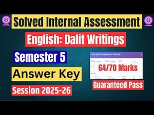 DU SOL| Internal Assessment|English: Dalit Writings|Sem5|Answer |2025-26|