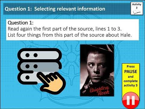 Y10 Lesson 3 Brighton Rock Language Paper 1