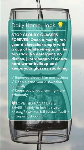 Daily Home Hack 💡 | How to Stop Cloudy Glasses in the Dishwasher