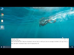 How to create your own Error Message in Windows with Notepad