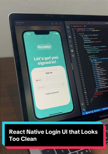 Sleek React Native Login UI Design