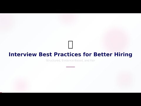 Interview Best Practices for Better Hiring | PRS Consultancy