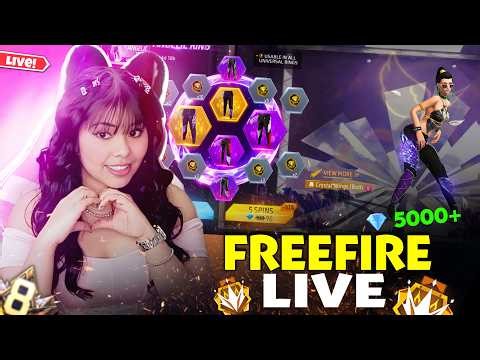 🔴FREE FIRE LIVE WITH RIYA AND 1 VS 4 GUILD TEST😎 #classyff #fflive #freefire #girlgamer