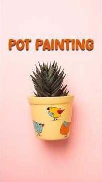Pot Painting 🎨🪴 | DIY Terracotta Pot Design | Easy Aesthetic Plant Decor #Shorts