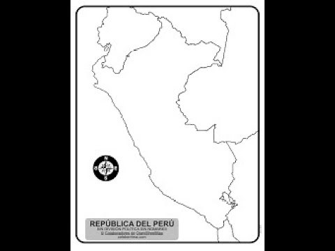 Dibujos del Mapa del Perú para Niños