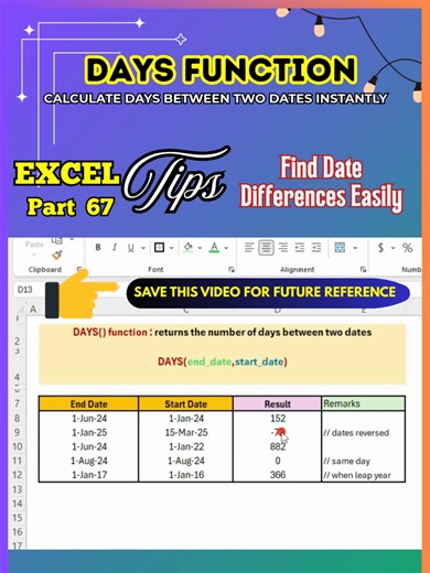 Calculate Days Between Dates Easily with Excel