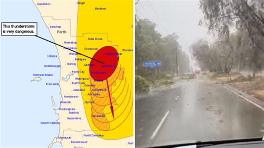 Parts of Perth smashed by freak storm