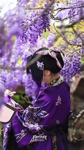Enchanted Wisteria Cosplay 🌸 Elegant Fantasy Anime Beauty #Shorts