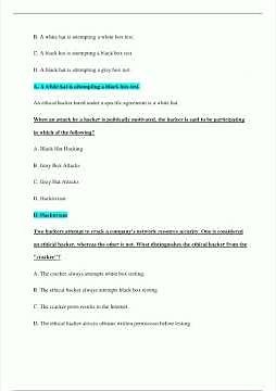 Certified Ethical Hacker CEH v10 Practice Questions with Complete and Verified Answers2602