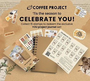 2.5K views · 12 reactions | 'Tis the season to celebrate YOU in every chapter of your festive journal! Unwrap the joy, scribe the tales—because this holiday, your story takes center stage. Grab The You Project Journal by collecting 15 stamps when you buy five (5) regular drinks and ten (10) holiday drinks at any Coffee Project Branch. Happy holidays! | Coffee Project | Facebook