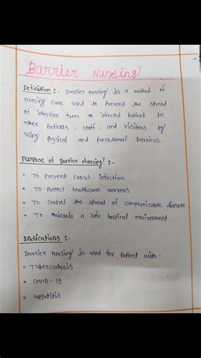 #barrier nursing #reverse barrier nursing #assignment #adult health nursing #nursing #video #viral