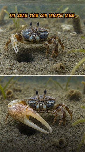 Why Fiddler Crabs Wave 🦀 Giant Claw Secrets #fishtank #aquarium #crab