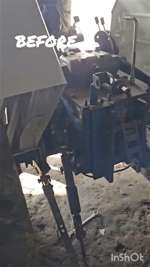 Hydraulic jack Installed on old model sonalika #hydraulic #automobile #new #mechanic #trending