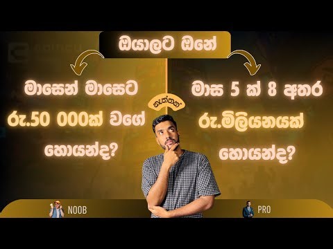 මාසෙට රැ.50,000 ක් හොයන්නද ? මාස 5 ක් 8ක් අතර රැ.මිලියනයක් හොයන්නද ?