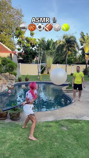 ASMR balls 🎙️😁 #asmr #baseball #fyp #foryou #football #rugby #basketball #volleyball #tennis #funny