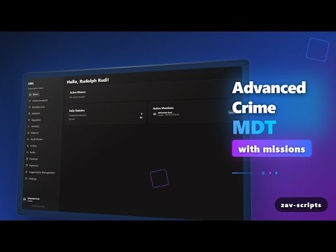 Crime MDT - Advanced Crime MDT with missions | FiveM | zav-scripts