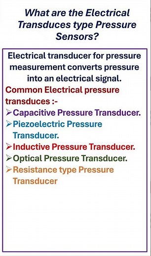 Electrical Transducer Type Pressure Sensors | Working Explained