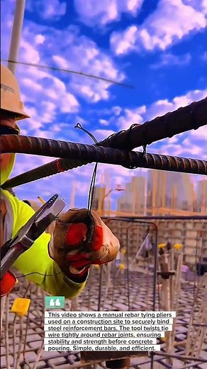 Satisfying Rebar Tying Process | Manual Rebar Tying Pliers on Construction Site