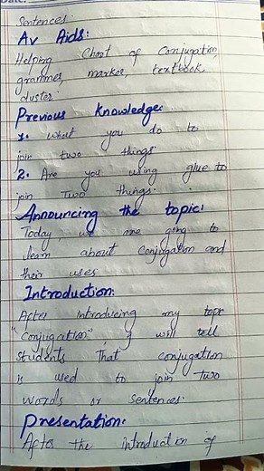 Lesson plan on conjugation and its uses |Aiou lesson plan | Aiou 8608,6997 #aiou #aioustudents
