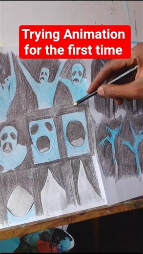 Trying Hand-Drawn Animation for the First Time #animation #drawing #sketch #shorts #shortsfeed