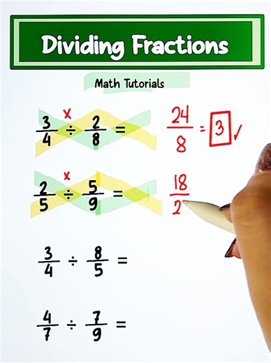 Kindly try this Dividing Fraction Trick and solve it on your own‼️‼️‼️ #Math #mathteachergon #mathhacks #division #fraction #Fractions #DIVISION | Math Tutorials