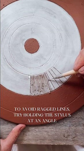 How to do sgraffito ❤️ by @river.ceramics