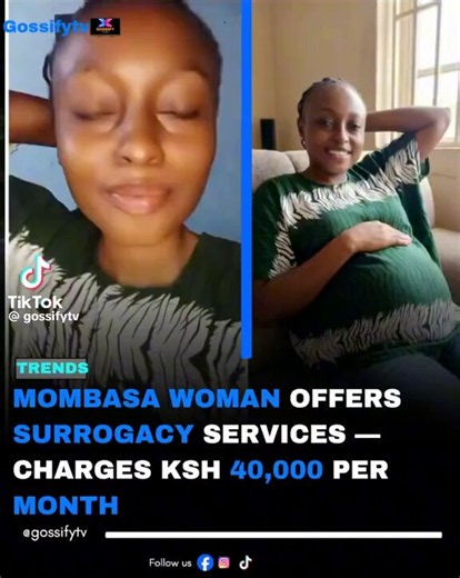 A lady in Likoni is allegedly offering surrogacy services at 40k per month, and according to her, ova are also available at 80k each, which is where the whole conversation starts sounding less like family planning and more like a small business pitch deck written by life itself.From a pure business and investment angle, someone will sit down with a calculator and say 40k every month for 9 months comes to 360k, then add the 80k ova conversation on the side, while food, shelter, hospital visits, c