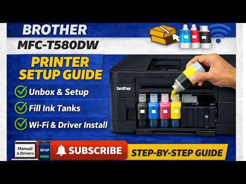 Brother MFC-T580DW Setup Tutorial | Ink Tank, Wi-Fi & Print Test!