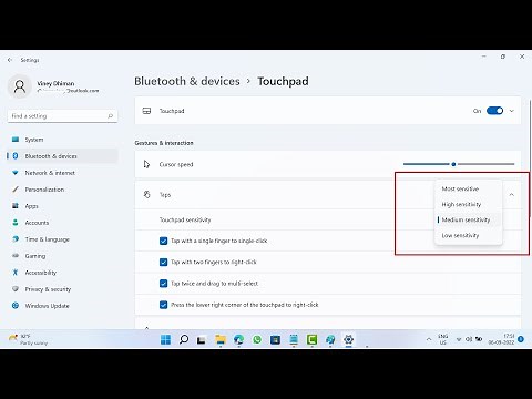 How to Change Mouse Touchpad Sensitivity in Windows 11
