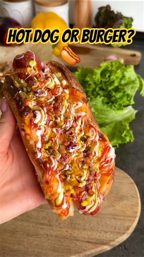The Most Delicious Hot Dog Burger Ever! 🌭 #shorts