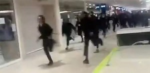 Watch: Chaos erupts as hundreds of screaming children storm shopping centre