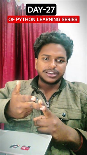 DAY-27 OF PYTHON LEARNING SERIES IN 30 DAYS 👍 #viral #learnpython #pythontutorial