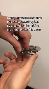 Best Of The Rest: Dmitry Sinkevich. Sinkevich said that the design was inspired by a combination of the ulu knife and watch rotor. He took home most innovative at Blade Show Atlanta 2022. ⠀ #knifemaking #knifemaker #BladeShow #knifelife #bladeforums #blademagazine #edcknife #innovation #artisan #metalwork #uluknife #watchrotor #watchcollector | Blade Magazine