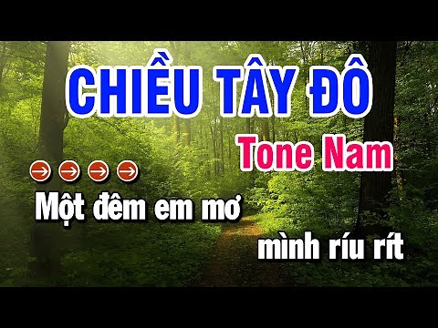 Karaoke Chiều Tây Đô - Tone Nam | Nhạc Sống Hay Dễ Hát Nhất