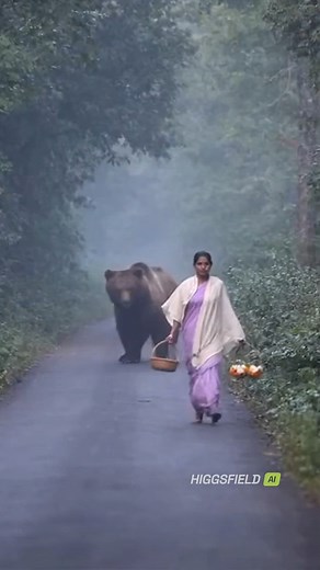 Ajin Joseph on Instagram: "Fog Encounter! Woman Comes Face-to-Face with Bear on Misty Road In a chilling yet cinematic viral clip from India, a woman walking alone on a fog-covered mountain road suddenly froze as a massive bear emerged from the mist ahead. The two stood just meters apart — the fog swirling between them — as the woman slowly stepped back without making a sound. The bear paused, sniffed the air, and then turned away, disappearing into the haze. The hauntingly beautiful moment has