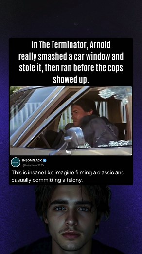 In The Terminator (1984), Arnold really smashed a car window and stole it, then ran before the cops.