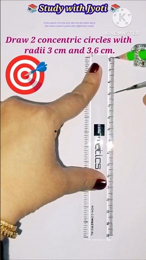 🎯Construct two concentric circles #shorts #maths #love