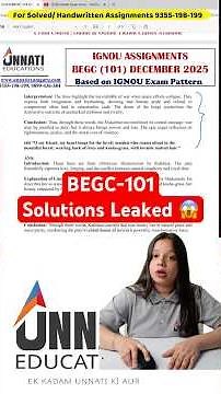 IGNOU BEGC-101 Solved Assignment 2025 | Indian Classical Literature PDF