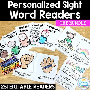 Sight Word Readers EDITABLE: Personalized Bundle
