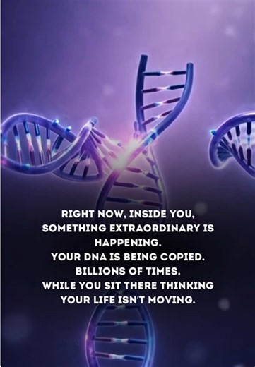 Right now, inside your body, billions of cells are dividing. And every time a cell divides… your DNA is copied. Your entire genetic code. About 3 billion letters. Copied again. And again. And again. Perfectly. While you sit here thinking your life is stuck. Your body is constantly rebuilding itself. But most people’s thinking… isn’t. They repeat the same thoughts. The same interpretations. The same internal stories. Day after day. Year after year. And those patterns quietly shape their decisions