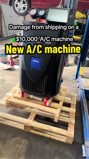 New Dual Gas Texa A/C Machine Arrives Damaged