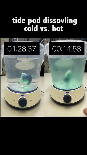 Tide Pod Dissolving In Hot vs. Cold Water - Laundry Experiment