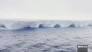 The world's biggest iceberg is facing rapid decay, with weather and surf carving extravagant arches into its walls. However, the behemoth has scientists concerned about knock-on environmental impacts. | ABC News