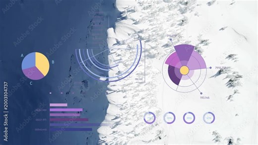 On load data overlay animating over coastline, radar arcs expanding, wedge filling, showing data
