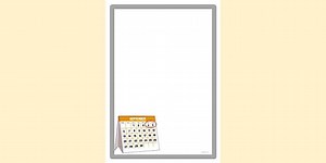 Simple Blank Calendar Page Border