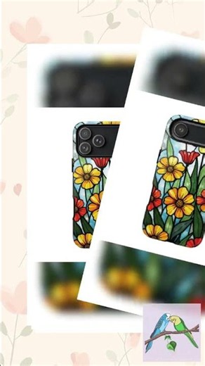 Wildflower Stained Glass iPhone Tough Case: Floral Phone Cover