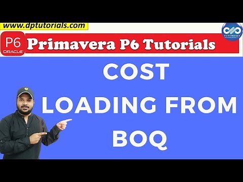 COST LOADING FROM BOQ IN PRIMAVERA P6 || PRIMAVERA P6 TUTORIALS