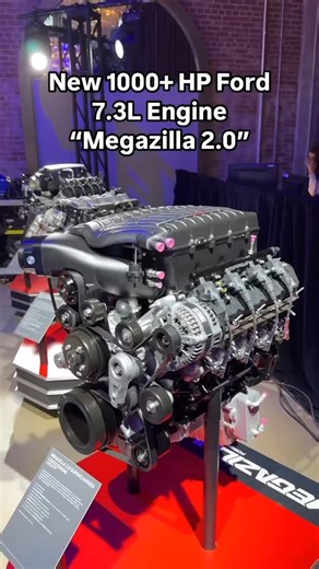 Mustang on Instagram: "@fordperformance just announced their new supercharged 7.3L “Megazilla” 2.0! Like its predecessor, Megazilla 2.0 includes forged pistons, connecting rods, and a steel crank, ported and polished cylinder heads, and upgraded valve springs. @fordperformance took things one step further by combining Megazilla with a Gen 6 3.0-liter @whipplesuperchargers. Add it all together and Megazilla 2.0 is targeted to produce more than 1,000 horsepower! The Megazilla is for for competitio
