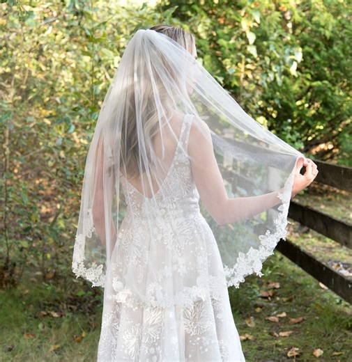 Wedding Veil, Bridal Veil, Wedding Veil Ivory, Wedding Veil Lace, Lace Bridal Veil - Etsy