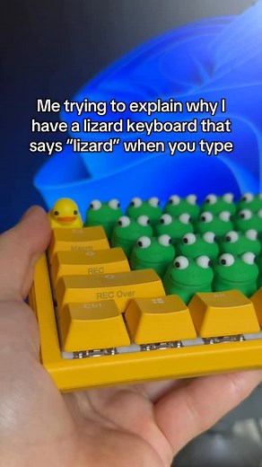 I promise I just love the lizard meme 🤣 Shop the quackey now at Duckeys.com #toy #Artisankeycaps #Cherrymx #Customkeyboard #Customkeycap #fidgettoy #Gamer #Gaming #keychain #Keyboards #Keycap #Keycaps #Mechanicalkeyboards #Mechkeyboard #Mechkeys #Pcgamer #Thatclickyfeeling #funny #quack #duckeys #duck #office #fidget | Duckeys